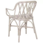 Fauteuil en rotin avec finition blanchie ou naturelle