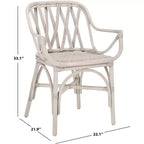 Fauteuil en rotin avec finition blanchie ou naturelle