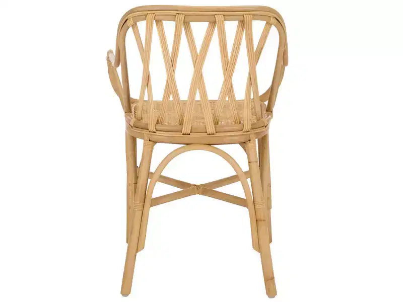 Fauteuil en rotin avec finition blanchie ou naturelle