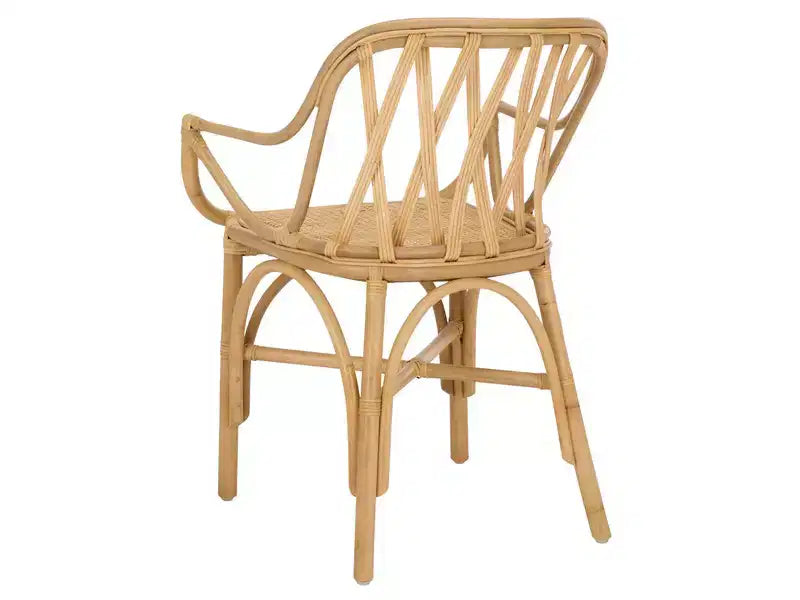 Fauteuil en rotin avec finition blanchie ou naturelle