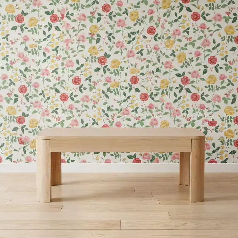 Table basse rectangulaire aux bords arrondis en pin massif 40"x20"