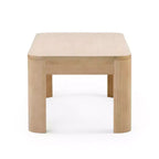 Table basse rectangulaire aux bords arrondis en pin massif 40"x20"
