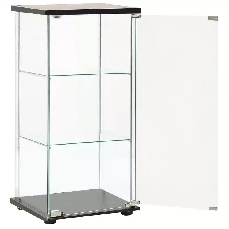 Vitrine d'exposition à 4 étagères en verre trempé