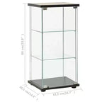 Vitrine d'exposition à 4 étagères en verre trempé