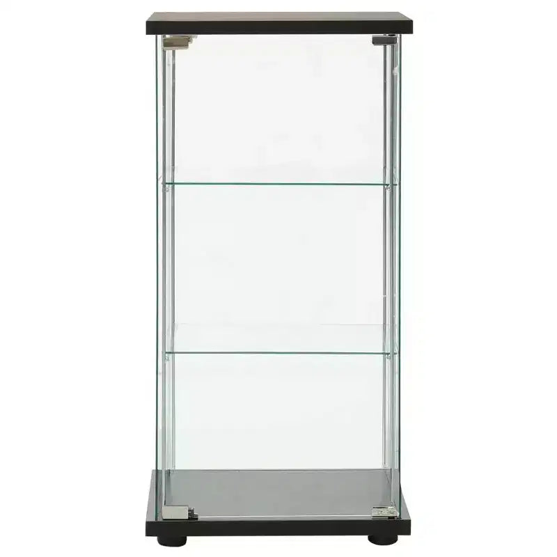 Vitrine d'exposition à 4 étagères en verre trempé