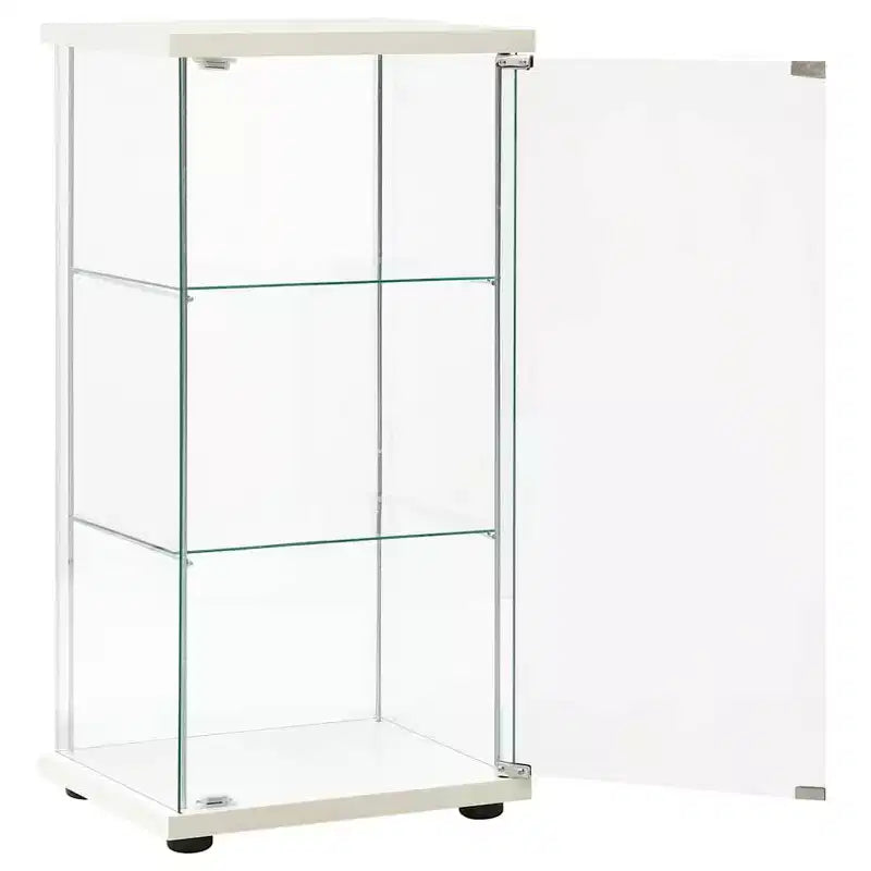 Vitrine d'exposition à 4 étagères en verre trempé