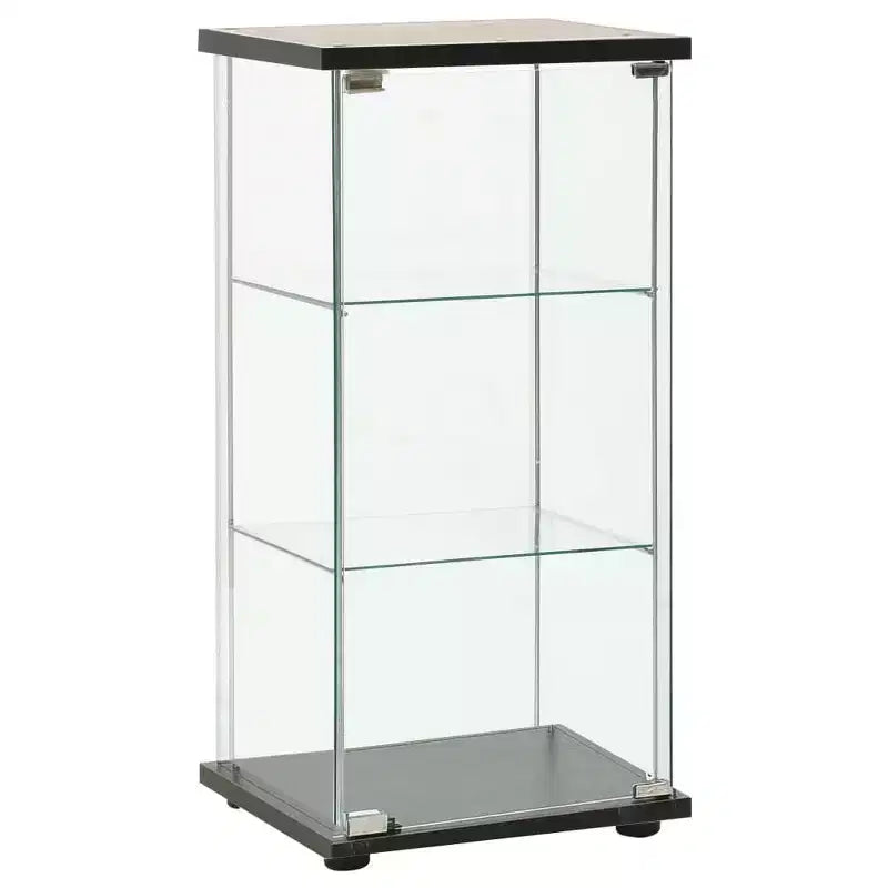 Vitrine d'exposition à 4 étagères en verre trempé