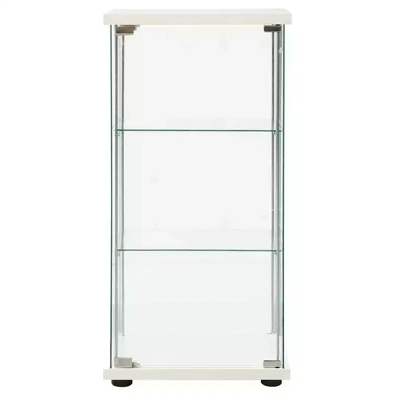 Vitrine d'exposition à 4 étagères en verre trempé