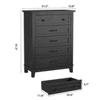 Commode en bois à 5 tiroirs de 105 cm de haut