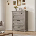 Commode en bois à 5 tiroirs de 105 cm de haut