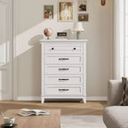 Commode en bois à 5 tiroirs de 105 cm de haut