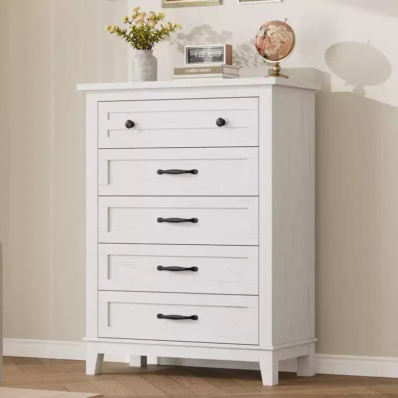 Commode en bois à 5 tiroirs de 105 cm de haut