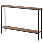 Console étroite en bois de 44 po avec étagère inférieure