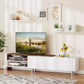 Meuble TV en bois Meuble de divertissement 181,6 cm pour téléviseurs jusqu'à 80"