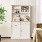 Meuble poubelle double basculant en bois avec huche