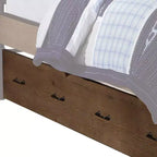 Lit gigogne double en bois avec roulettes
