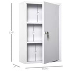 Armoire à pharmacie murale en acier à 3 niveaux