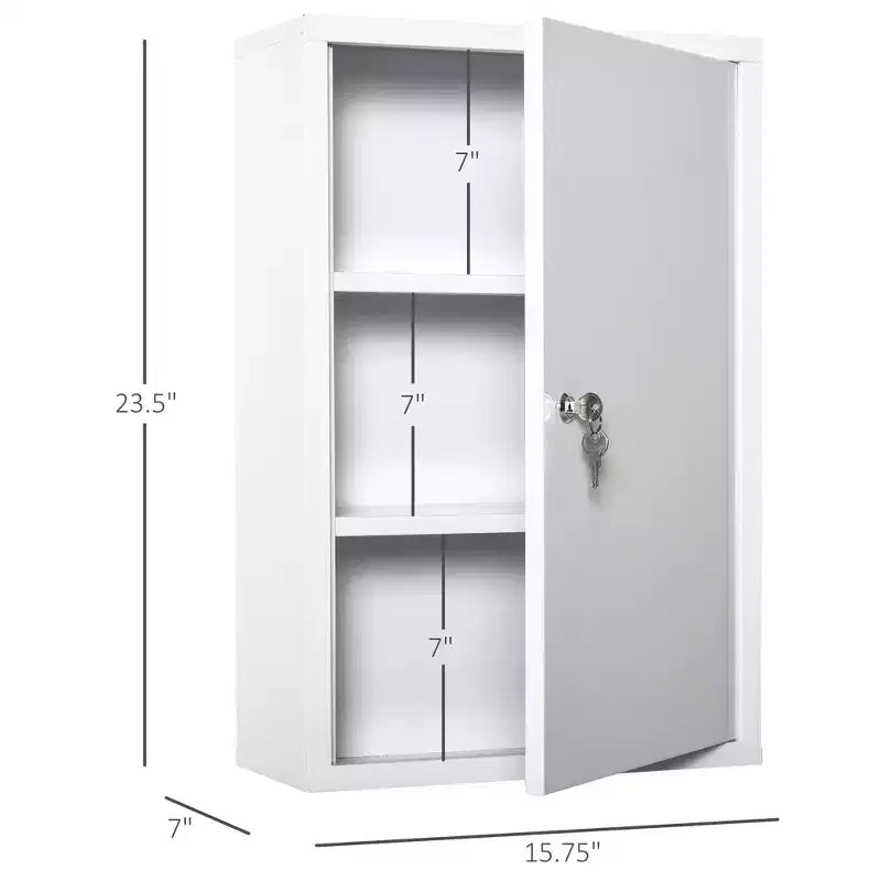 Armoire à pharmacie murale en acier à 3 niveaux