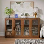 Enfilade Modulaire en Bois avec Charnières Réglables et Passe-câbles