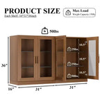 Enfilade Modulaire en Bois avec Charnières Réglables et Passe-câbles