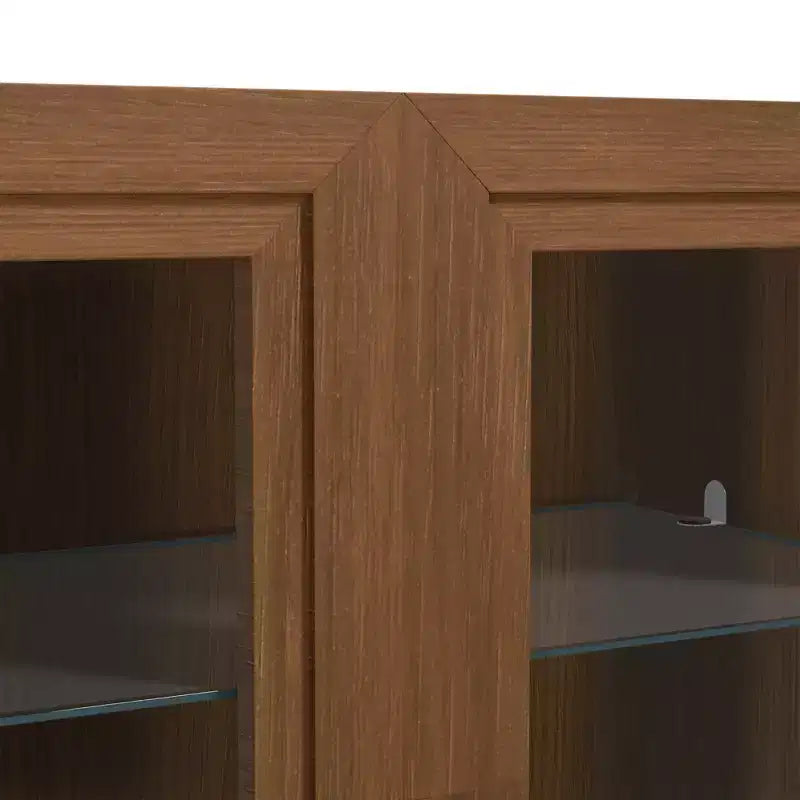 Wood Modular Sideboard with Adjustable Hinges and Cable Management