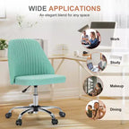Fauteuil de bureau pivotant en tissu avec roulettes et support lombaire