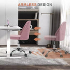 Fauteuil de bureau pivotant en tissu avec roulettes et support lombaire