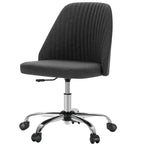 Fauteuil de bureau pivotant en tissu avec roulettes et support lombaire