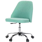 Fauteuil de bureau pivotant en tissu avec roulettes et support lombaire