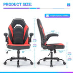 Chaise de bureau pivotante en similicuir avec dossier en S et croisillons.
