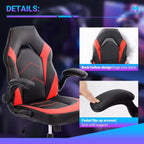Chaise de bureau pivotante en similicuir avec dossier en S et croisillons.