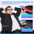 Chaise de bureau pivotante en similicuir avec dossier en S et croisillons.