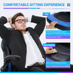 Chaise de bureau pivotante en similicuir avec dossier en S et croisillons.