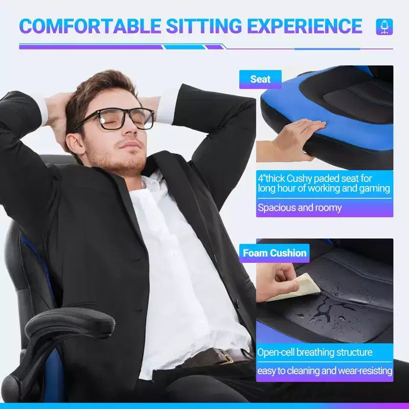 Chaise de bureau pivotante en similicuir avec dossier en S et croisillons.