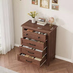 Commode en bois à 4 tiroirs de 88,4 cm de haut