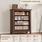 Commode en bois à 4 tiroirs de 88,4 cm de haut