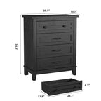 Commode en bois à 4 tiroirs de 88,4 cm de haut