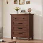 Commode en bois à 4 tiroirs de 88,4 cm de haut