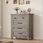 Commode en bois à 4 tiroirs de 88,4 cm de haut