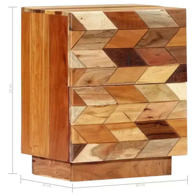 Table de chevet en bois de récupération 40x30x50 cm