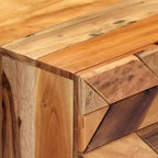 Table de chevet en bois de récupération 40x30x50 cm